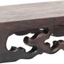 Amosfun Carved Wooden Display Stand 4.33 X 2.36 X 1.18 Inch Rectangular Plant Pedestal Vase Base for Bonsai Buddha Statue Home Decor