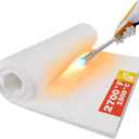 Ceramic Fiber Insulation, 24"x15.7"x1" Thick, 2600F Fireproof Insulation Blanket for Wood Stove Baffle, Fireplace, Pellet Stove, Chimney, Furnace, Boiler, Pizza Ovens and Forge