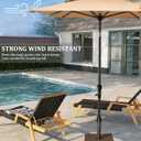 45lbs Patio Umbrella Base with Wheels, Heavy Duty Stand Outdoor