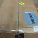 Queen Size Headboard, Upholstered Headboard with Charging Station and LED Light, 2 AC Outlets, 2 USB Ports and 2 Type-C Ports, 2-Tier Open Shelves, with Bed Frame Adapters, Black and Gray