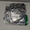 Qirno Chiffon Blouses for Women Ruffle 3/4 Sleeve Dressy V Neck Casual Flowy Tunic Tops (Large, Black Apricot Stripes)