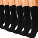 Winterlace Womens Soft Bamboo Rayon Viscose Dress Socks, 6 Pairs Trouser Socks Premium Thin Crew Socks Bulk Pack (One Size, Black)
