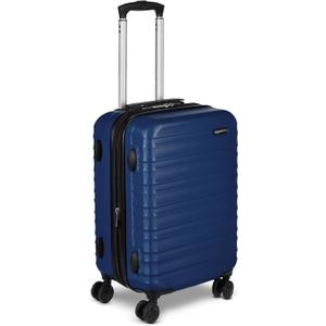 Amazon Basics 21" Hardside Carry-On Luggage, Hardshell Suitcase With Wheels, Expandable For Up to 25% More Space, With Scratch-Resistant Surface, Four Multi-directional Wheels, Navy Blue