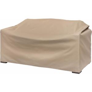 Modern Leisure Basics Patio Loveseat/Sofa Cover - Weather-Resistant Fabric - Outdoor Furniture Protection Perfect for Patio, Deck, and Porch - 55" L x 33" W x 38" H - Khaki