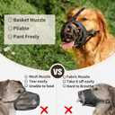 Mayerzon Dog Muzzle, Breathable Basket Muzzles for Small, Medium, Large and X-Large Aggressive Dogs Beagle German Shepherd Doberman, Cage Mouth Guard Stop Biting Chewing for Grooming Training