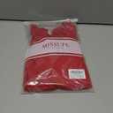 Missufe Women's V Neck Ruffle Short Sleeve Bodycon Summer Casual T Shirt Dress (Red) S