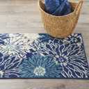 Nourison Home Passion Navy Ivory 1'10" x 2'10" Area Rug - Easy Clean, Non Shedding, Bed Room, Living Room, Dining Room, Kitchen (2' x 3')
