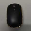 JOYACCESS Silent Wireless Mouse, Portable USB Mouse with 5 Adjustable DPI Levels for Desktop, Notebook, MacBook, Chromebook, PC (Black Gold)