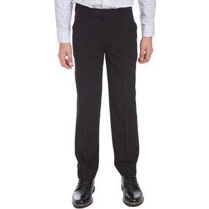 Calvin Klein Boys Flat-Front Bi-Stretch Dress Pant, Straight Leg Fit & Hemmed Bottom, Belt Loops & Functional Front Pockets, Black, 7