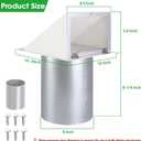 8 Inch Hooded Wall Vent with Screen and Damper, Outdoor Wall Exhaust Vent Cover Cap for Kitchen Range Hood Dryer Duct Ventilation &Exterior Air Exhaust Applications, Galvanized Steel, White