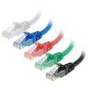 Cable Matters 10Gbps 5-Color Combo Snag less Cat 6 Ethernet Cable - 5ft, Cat 6 Cable, Cat6 Cord, Ethernet Cord, Multicolored (Black, Blue, White, Green, Red)