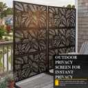 72" H Outdoor Privacy Screen, Palm Tree Privacy Panel for Patio&Backyard