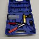 Orion Motor Tech Brake Bleeder Kit with Hand Vacuum Pump and Adapters, Brake Bleeding Kit for Brake Fluid Power Steering Fluid More, Vacuum Brake Bleeder Pump with Pressure Gauge (Blue)