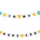 3 x in My Birthday Era Banner Friendship Bracelet Garland for Singer Party Decorations Birthday Photo Booth Backdrop, Happy Bday Sign Party Supplies