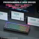 AULA Hero 68 HE 60% Gaming Keyboard Wired, Hall Effect Magnetic Switch Keyboard with 8K Hz Polling Rate, Side Printed PBT Keycaps, RGB Backlit Light Box, Customizable Web Software for PC/Mac Gamers