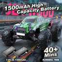 Jetwood 1/16 RC Car for Boys and Adults, 38kph 4WD Ready to Run Hobby RC Truck with 2 Batteries, Off Road Remote Control Monster Truck Gifts for Kids, JC16W