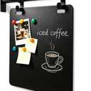 Wesiti Wall Blade Double Sided Sign, Metal Hanging Sign Board with Magnetic Changeable Board for Cafe, Salon, Boutique, Retail Store