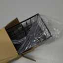 Cisily Sponge Holder for Kitchen Sink, Sink Caddy Organizer with High Brush Holder, Kitchen Countertop Organizers and Storage Essentials, Rustproof 304 Stainless Steel (Black, 9.25)