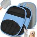 2 Pack Pet Hair Removal Glove - Electrostatic Magic Brush Gloves Pet Hair for Dogs and Cats, The Magic Brush Pure Path Yomi Pet Grooming Needs, Fur Remover for Furniture, Clothes, Car Seats (Blue)