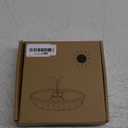 Solar Fountain Orange Flower Glass, 3.5W Bird Bath Pump With 4 Fixed Rods & 7 Nozzles for Garden, Outdoor, Pond - Black Panel