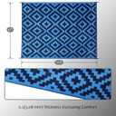 SAND MINE Reversible Mats, Plastic Straw Rug, Modern Area Rug, Large Floor Mat and Rug for Outdoors, RV, Patio, Backyard, Deck, Picnic, Beach, Trailer, Camping, Blue, 9' x 12'
