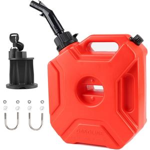 Portable Tank with Locking Mounting Upgraded Bracket Mounting 5L / 1.3 Gallon Fits for Car Motorcycle SUV ATV UTV/U bolt for 1" Tube (With Locking)