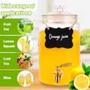 Drink Dispensers for Parties,2 Pack 1 Gallon Beverage Dispenser with Stand,Drink Dispenser With Glass Lid and Stainless Steel Spigot Leak-proof, Ideal for Lemonade,Juice, Tea, and Party Drinks