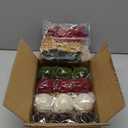 36Pcs Velvet Christmas Ornaments, 12Pcs Flocked 2.38" Velvet Christmas Balls Hanging & 24Pcs 5" x7" Bows for Xmas Tree Wreath Garland Holiday Party Wedding Xmas Decorations Indoor(Multi)