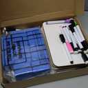 24 Sets Small Whiteboard Dry Erase Boards 5" x7'' Mini Double Sided Dry Erase Lap Boards with Markers Erasers Pen Holders Personal Whiteboards for Students Classroom Teacher