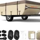 Umbrauto Pop Up Camper Cover for 18'-20' Folding Tent Trailer  7-Layer Top, 3-Layer Side, Waterproof, Windproof, Sun-Resistant, Heavy-Duty Cover for All-Weather Protection