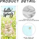 Rustic Spring Easter Bunny Door Cover Decoration 35 * 79 in, Cottagecore Farmhouse Easter Rabbit Door Curtains Banners Backdrop Background Doorway Decor for Indoor Outdoor Party Decorations