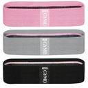Gymb Premium Resistance Bands for Working Out - Exercise Bands to Workout Glutes, Thighs & Legs - Non Slip Cloth Booty Bands for Gym & Home Fitness, Yoga, Strength & Pilates for Men/Women - 3 Levels