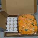 Riceshoot 20 Set Marigold Garland Decoration Day of The Dead Party Supply Include 9.8 ft Marigold Garland with Green Leaves 6 Pcs Butterfly 12 Pcs LED Candle Wedding Diwali Indian Halloween Christmas