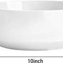 Hioasis 8 Pack Plastic Serving Bowls 128oz White Plastic Bowls Heavy Duty Disposable Serving Bowls for Party Snack & Salad & Candy & Bar Buffet