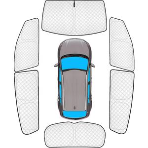 KMF 6pcs Thicken Sun Shades for KIA Sportage 2017-2022 Accessories, Custom Fit Full Car Window Covers for Windshield Side Rear, UV Block and Privacy Blackout for Camping Outdoor