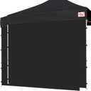 Tradesparker 10x10 Pop Up Canopy Wall with Zipper, 86 inch Height Instant Canopy SunWall Tent Sidewalls for 10x10 Pop Up Tent,2 Pack Sidewall Only,Black
