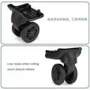 1 Pair Luggage Wheels Replacement,Mute Suitcase Wheel Repair Set, Black Luggage Suitcase Caster Wheel Replacement Parts, Double-Row Wheels (2pcs)