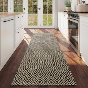 2x6 ft Boho Kitchen Runner Rugs Mat Non Slip Woven Runners for Hallways Washable, Soft Long Entryway Laundry Hall Floor Runner Carpet for Indoor Backdoor Bedroom Kitchen Living Room