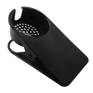 OSVJE 1 Pack Black Drinking Cup Holder Clip, Desk Cup Holder Table Edge Clamp, Office Accessories for Home/Office