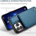Vinich for iPhone 13 Pro Max Wallet Case with Card Holder, RFID Blocking Credit Slots Kickstand Shockproof Phone Cover Fit for iPhone 13 Pro Max 6.7" Blue