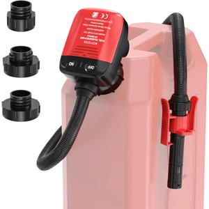 BOYISEN Cordless Fuel Transfer Pump with Auto-Stop, 3.2 GPM - Portable Battery Powered, Transfers Gasoline, Diesel, Kerosene, Oil & Water, Includes 4 Adapters for Gas Cans