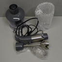 Mueller Multistick Set of 3  5-in-1 Immersion Blender Handheld, 12 Speed Hand Mixer - Turbo Boost, Heaviest Duty Copper Motor, Titanium Blades Hand Blender, Milk Frother Wand, Whisk, Beaker, Chopper, Grey Condition May Vary