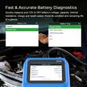 Veepeak Car Battery Tester 12V 24V, 100-2000CCA Battery Load Tester Analyzer with Cranking and Charging System Test for Cars, SUVs, Boats, Trucks and Motorcycles