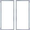 (GRAY) W10830162 Refrigerator Door Gasket (2 Pack),French Refrigerator Door Gasket Compatible with Whirlpool KitchenAid Fit Model WRF535SMBM00 Refrigerator Door Seal Part Replaces 12723206AP etc