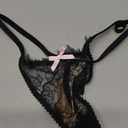 Natalie Sexy Lace G-String Underwear, Panties for Women (Medium, Black)
