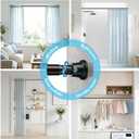 2Pcs Tension Curtain Rod 31 To 76 Inch Black Shower Curtain Rod No Drilling Adjustable Spring Loaded Curtain Rods 7/8"Diameter Shower Rods For Bathroom Windows Bedroom Closet Doorway Door