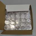 50 New Empty 5 Grams Acrylic Clear Round Jars - BPA Free Containers for Cosmetic, Lotion, Cream, Makeup, Bead, Eye shadow, Rhinestone, Samples, Pot, 5g/5ml (Clear Lid (50 Jars)