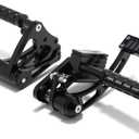 TOFR CNC Billet Forward Controls Foot Pegs for Harley Softail 1984-1999 Fat Boy FLSTF Springer FXSTS Custom FXSTC Heritage Classic FLSTC Standard FXST Night Train FXSTB Anodized in Black