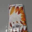 Thanksgiving Swag Curtain Valances,Pumpkin Autumn Leaves Rod Pocket Window Swag Topper Curtains,Fall Harvest Short Tier Valance for Kitchen Bedroom Bathroom Decor,2 Panel 36"x36" (Orange Red)