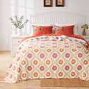 Greenland Home Barefoot Bungalow Topanga Quilted Bedspread Set, 3-Piece Jumbo Queen, Multi